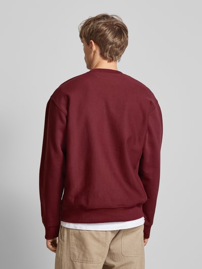 Carhartt Work In Progress Sweatshirt mit gerippten Abschlüssen Bordeaux 5