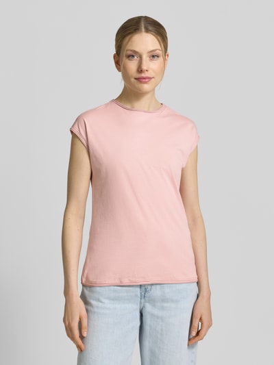 Christian Berg Woman T-Shirt mit Rundhalsausschnitt und Rollsaum Altrosa 4