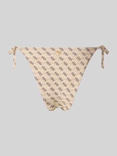 GUESS Slim Fit Bikinihose mit Allover-Logo-Print Beige 3
