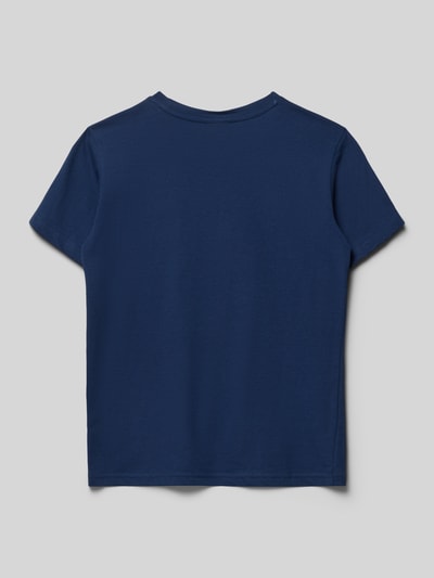 Produktfoto, Regular Fit T-Shirt mit Logo-Stitching von Champion, dunkelblau, reine Baumwolle, Rundhalsausschnitt, Rückenlänge 54 cm bei Größe 140