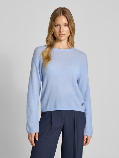 MOS MOSH Strickpullover mit Rundhalsausschnitt Modell 'Mape' Hellblau 4