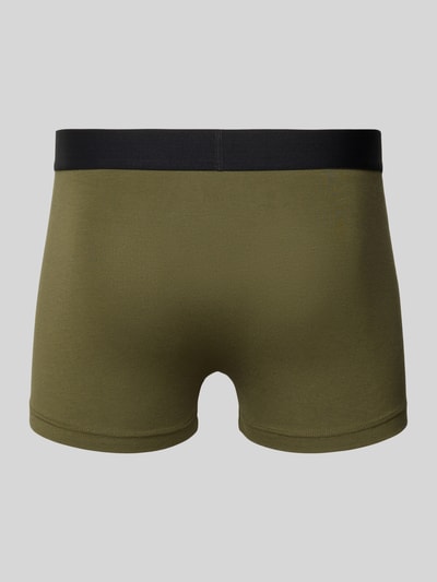 HUGO Obcisłe bokserki z mieszanki bawełny w zestawie 3 szt. model 'GALAXY' Oliwkowy 3