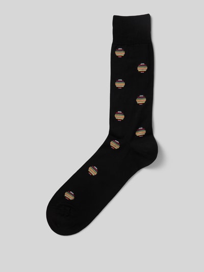 PAUL SMITH Socken mit elastische Rippenbündchen Modell 'SIGNTR POLKA' Black 1