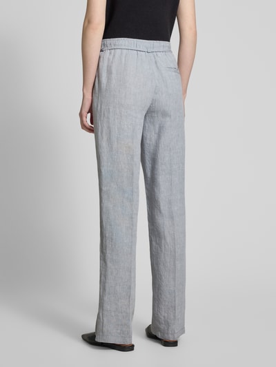 Brax Straight leg linnen broek met strikceintuur, model 'STYLE.FARINA' Lichtgrijs - 5