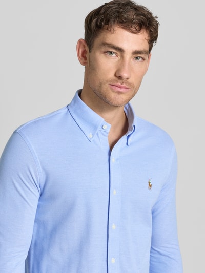 Polo Ralph Lauren Freizeithemd mit Knopfleiste Hellblau 3