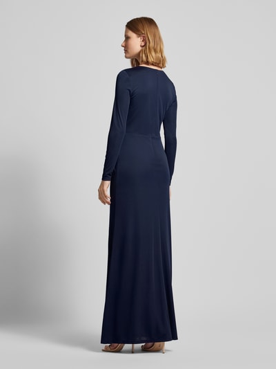 Lauren Ralph Lauren Avondjurk met knoopdetail, model 'NADIRA' Donkerblauw - 5