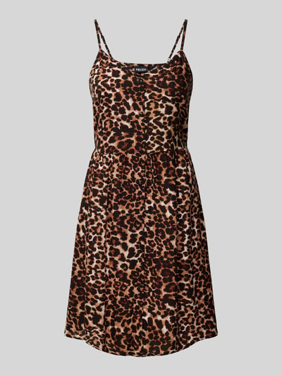 Pieces Minikleid mit Animal-Print Modell 'TALA' Camel 2