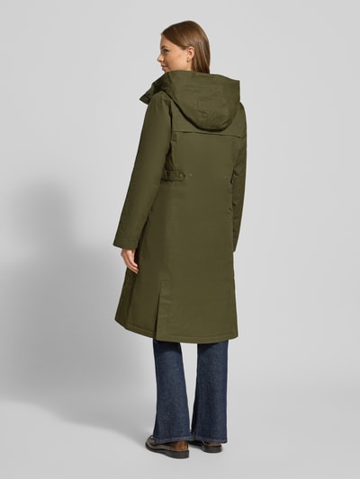 Barbour Regular fit lang functioneel jack van katoenmix, model 'BAMBURGH' Olijfgroen - 5