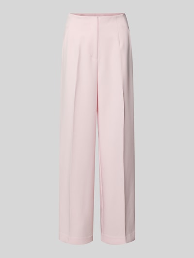 Produktfoto, Wide Leg Hose mit Bügelfalten Modell 'Lee' von Forever New, Damen HOSE aus Material-Mix mit Viskose-Anteil in zartem Rosa, Bundweite 34 cm, Innenbeinlänge 77 cm, glatte Oberfläche, klare Linien