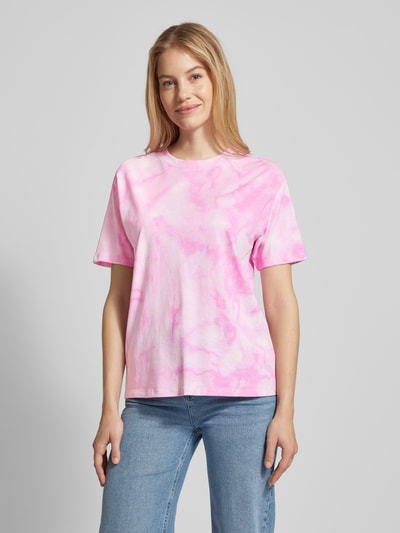 Jake*s Casual T-Shirt im Batik-Look Pink 4