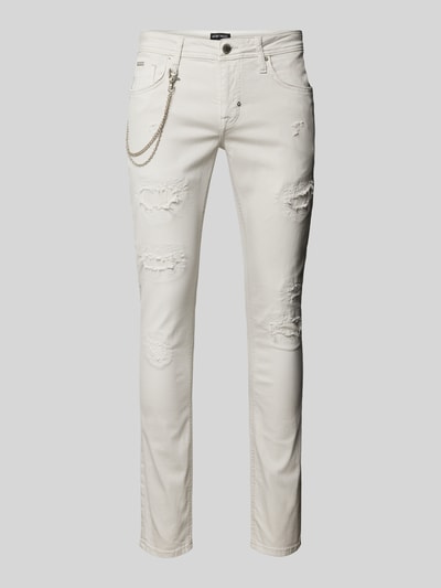 Antony Morato Tapered Fit Jeans mit Ketten-Detail Weiss 1