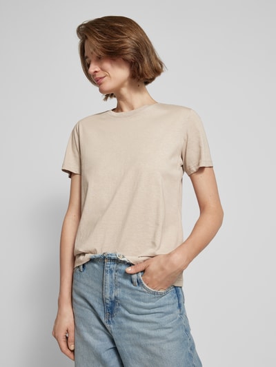 Mango T-Shirt mit Rundhalsausschnitt Modell 'CHALACA' Beige 3