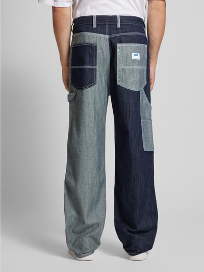 Hugo Blue Baggy Fit Jeans mit  Ziernähten Modell 'Carpenter' Dunkelblau 5