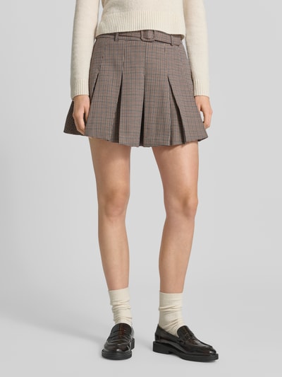 SUNCOO PARIS Minirok met stoffen riem, model 'BEN' Zand - 4