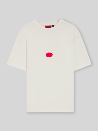 HUGO Relaxed fit T-shirt van katoenjersey, model 'DIVIS' Wit - 2