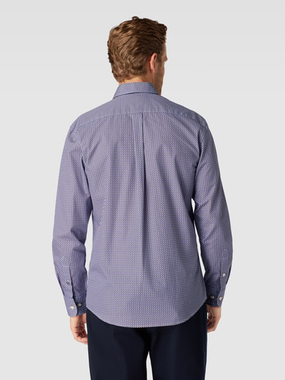 Fynch-Hatton Slim fit vrijetijdsoverhemd met button-downkraag Donkerblauw gemêleerd - 5