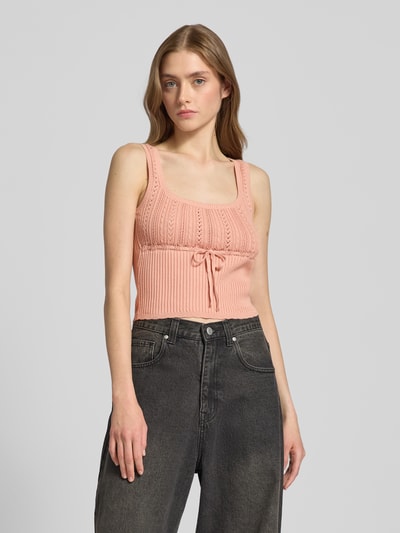 REVIEW Tanktop mit Square-Neck-Ausschnitt Altrosa 4