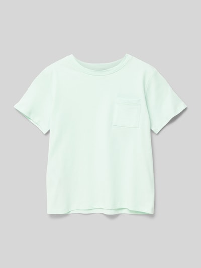 Mango T-Shirt mit Brusttasche Mint 1