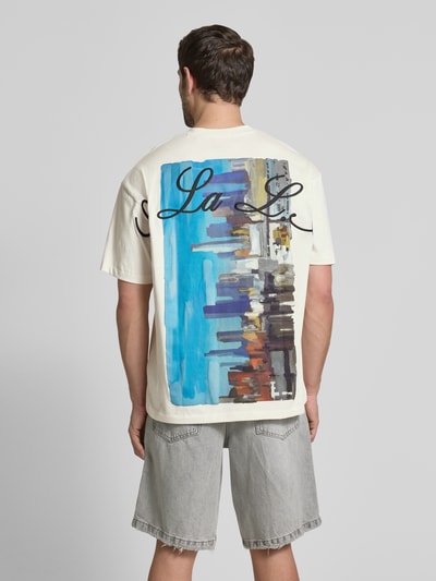 HUGO T-Shirt mit Rundhalsausschnitt Modell 'Duwrite' Offwhite 5