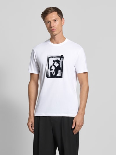 ARMANI EXCHANGE T-shirt z nadrukowanym motywem Biały 4