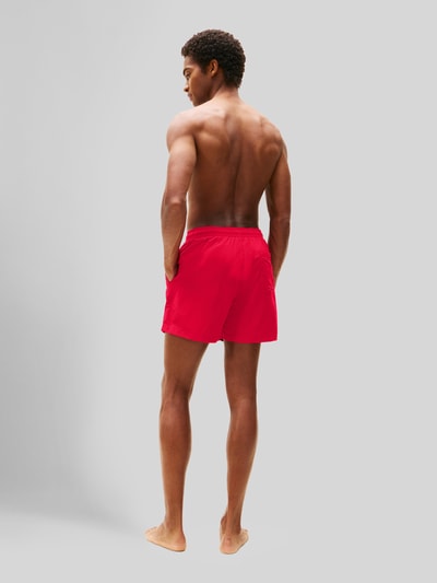 Tommy Hilfiger Regular Fit Badehose mit Logo Stitching Rot 5
