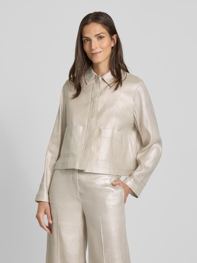 Someday Leinenblazer mit aufgesetzten Eingrifftaschen Modell 'Nania' Sand 4