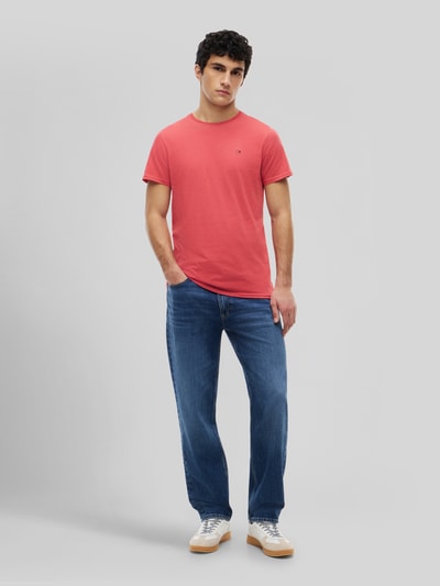 Tommy Jeans Regular Fit T-Shirt aus reiner Baumwolle Rot 1