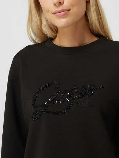 Guess Sweatshirt aus Scuba mit Pailletten  Black 3