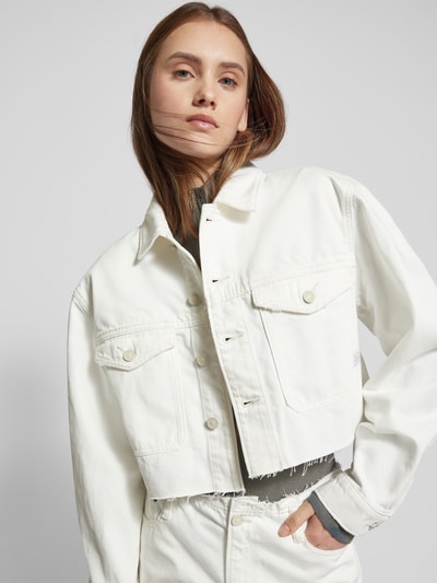 G-Star Raw Cropped Hemdjacke mit Eingrifftaschen Offwhite 3