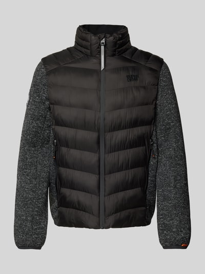 Superdry Jack met opstaande kraag en labelstitching Zwart - 1