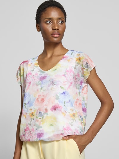 ZABAIONE T-shirt in all-over look model 'Pa44ndora' Lichtroze gemêleerd - 3