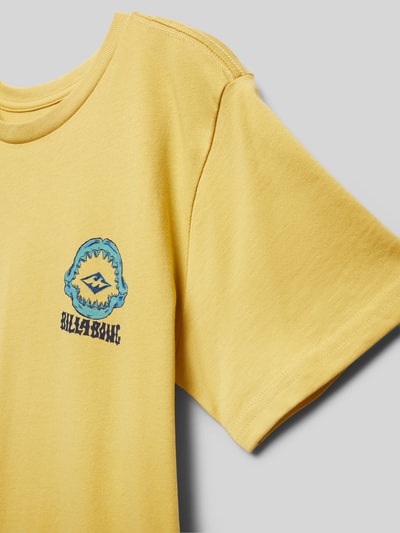 Billabong T-shirt met ronde hals, model 'SHARKY' Geel - 2