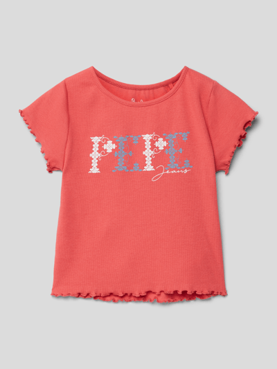 Pepe Jeans T-Shirt mit Label-Print Modell 'NATALIE' Rot 1