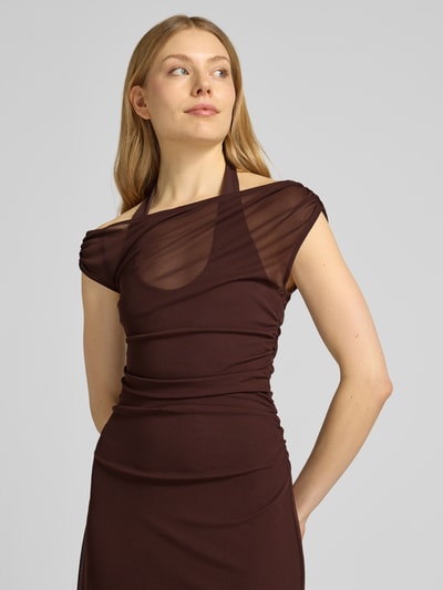 Forever New Midikleid in Layering-Optik Schoko 3