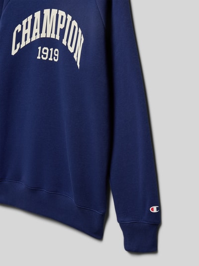 CHAMPION Sweatshirt met labelprint, model 'COLLEGE' Blauw - 2