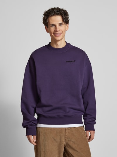 Low Lights Studios Sweatshirt mit Label-Stitching Purple 4