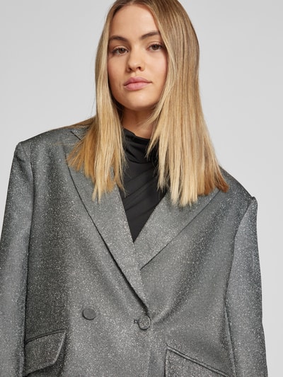 Amy Lynn Blazer mit Knopfverschluss Silber 3