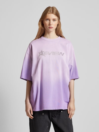Review T-Shirt mit Ziersteinbesatz Lavender 4