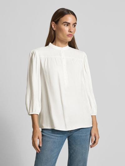 More & More Blusenshirt mit kurzer Knopfleiste Offwhite 4