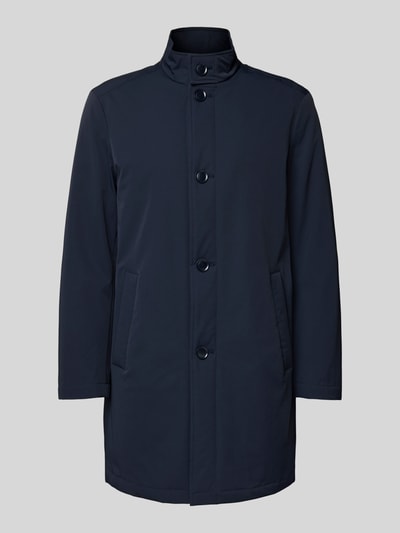 MCNEAL Lange jas met opstaande kraag en steekzakken Donkerblauw - 2
