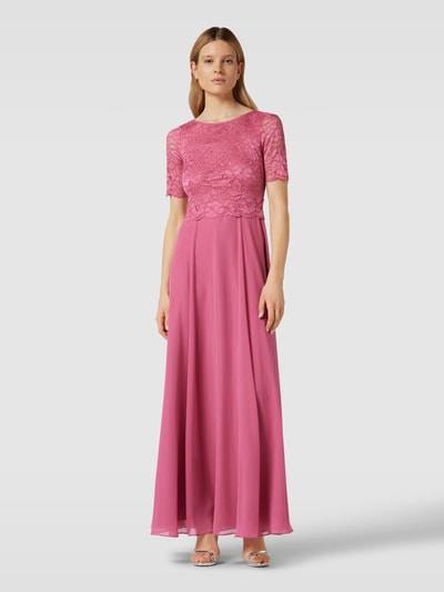 Vera Mont Abendkleid mit Lochmuster Rose 4