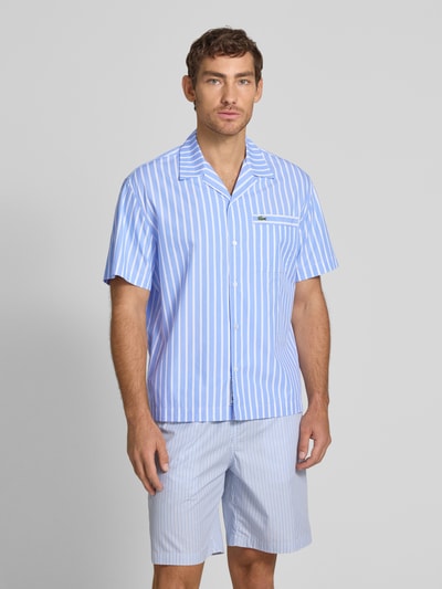 Lacoste Relaxed fit vrijetijdsoverhemd met resortkraag Lichtblauw - 4