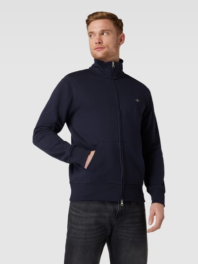 Gant Bluza rozpinana z wyhaftowanym logo model ‘REG SGIELD’ Granatowy 4