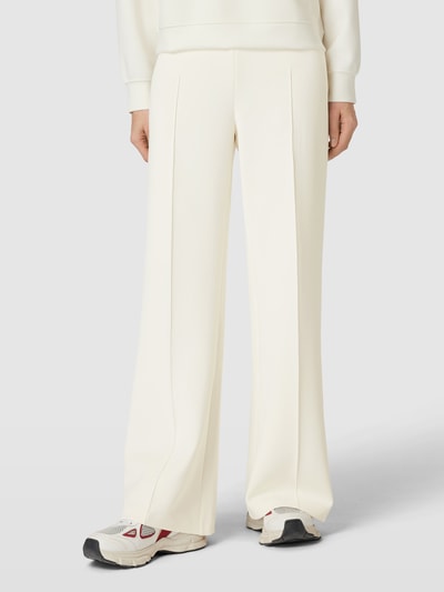 Calvin Klein Womenswear Spodnie z szeroką nogawką i przeszytymi zakładkami w pasie Złamany biały 4
