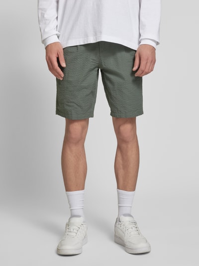 Only & Sons Regular fit korte broek met structuurmotief, model 'LEO LIFE' Middengrijs - 4