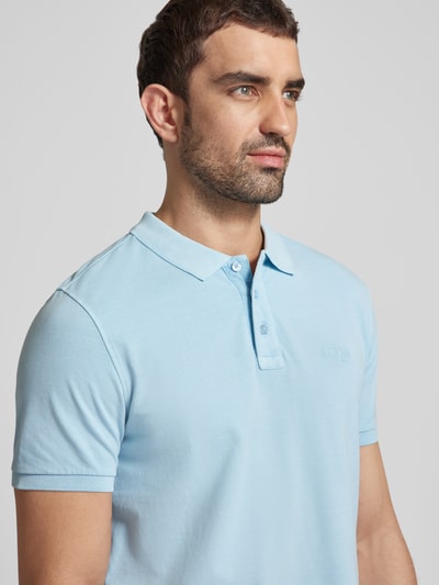 JOOP! Jeans Regular Fit Poloshirt im unifarbenen Design Modell 'Ambrosio' Hellblau 3