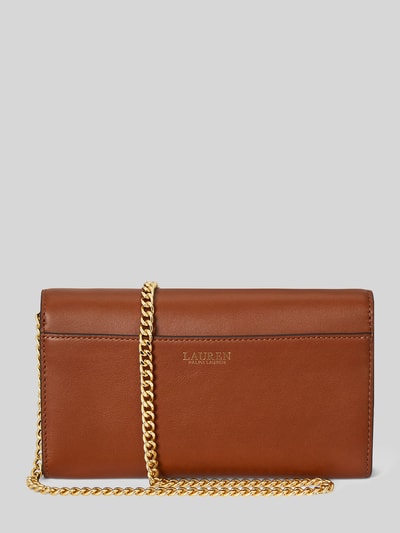 Lauren Ralph Lauren Umhängetasche aus echtem Leder mit abnehmbarer Schulterkette Cognac 3
