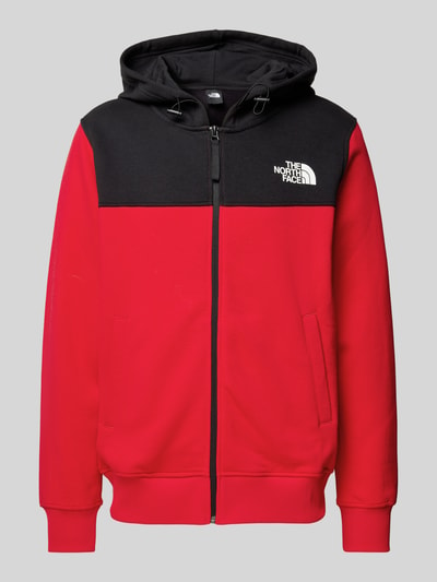 The North Face Sweatjacke mit Label-Print Modell 'ICON' Rot 2