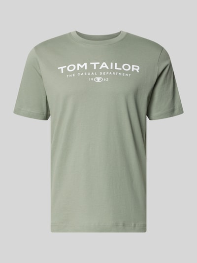 Tom Tailor Regular Fit T-Shirt aus reiner Baumwolle Oliv 2