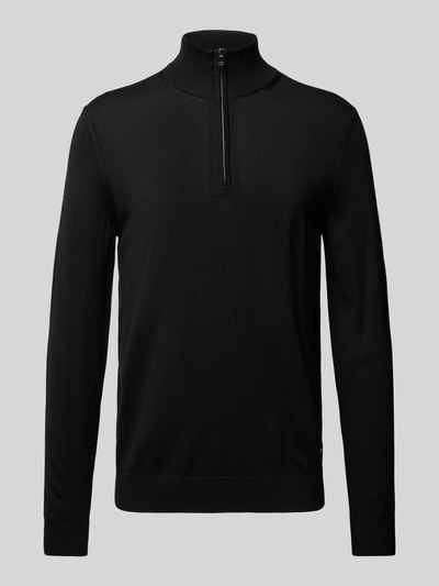 JOOP! Collection Gebreide pullover met schipperskraag, model 'Dario' Zwart - 2